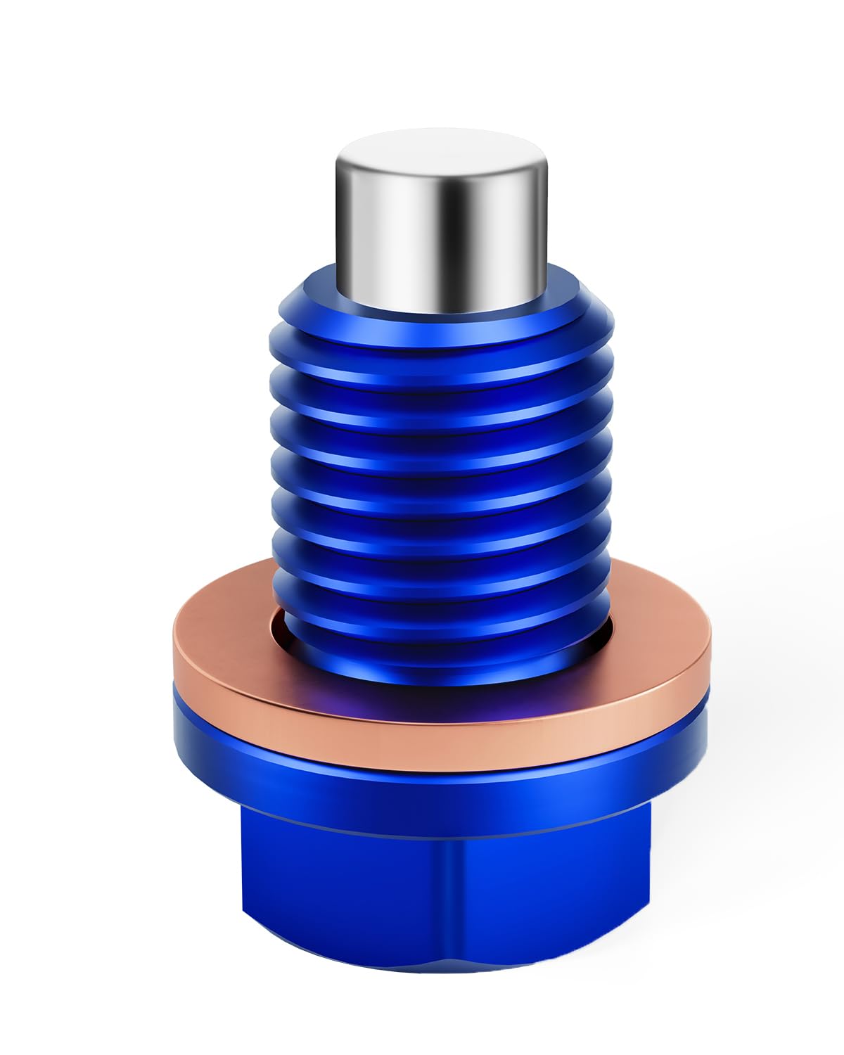 Dirt Bike M10x1.25 Magnetic Oil Drain Plug Bolt,CNC Aluminum Motorcycle Screws for YZ125 05-24/YZ125X 20-22/DRZ400S 00-09 11-23/DRZ400SM 05-09 13-23/YFZ450R 09-25 Blue