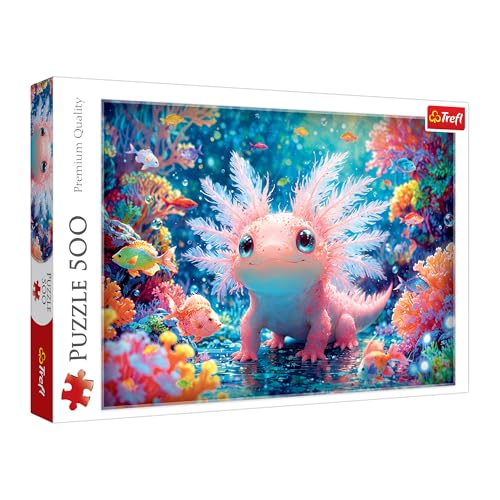 Trefl – Axolotl – 500-teiliges Puzzle – DIY-Puzzle, kreative Unterhaltung, für Erwachsene und Kinder ab 10 Jahren