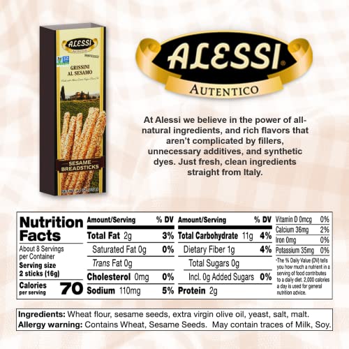 Alessi Sesame Breadsticks Boxes - 4.4 oz - 1pk - image 2
