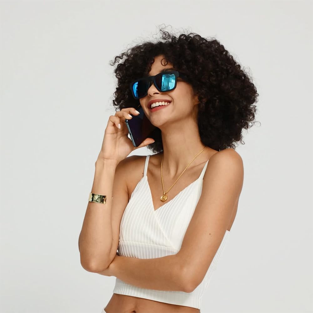 OhO sunshine Water Resistant Audio Sunglasses,Fashionable Bluetooth Sunglasses to Listen Music and Make Phone Calls,UV400 Polarized Lens