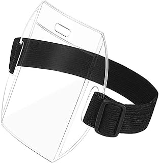 Weforu Identity Arm Band for Work/Gym/Exercise, ID Arm Badge Holder Card Holder Armband with Adjustable Elastic Strap Band...