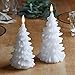 Produktbild Lights4fun 2er Set LED TruGlow® Tannenbaum Kerzen Timer Batterie Innen Weihnachts Deko Advent