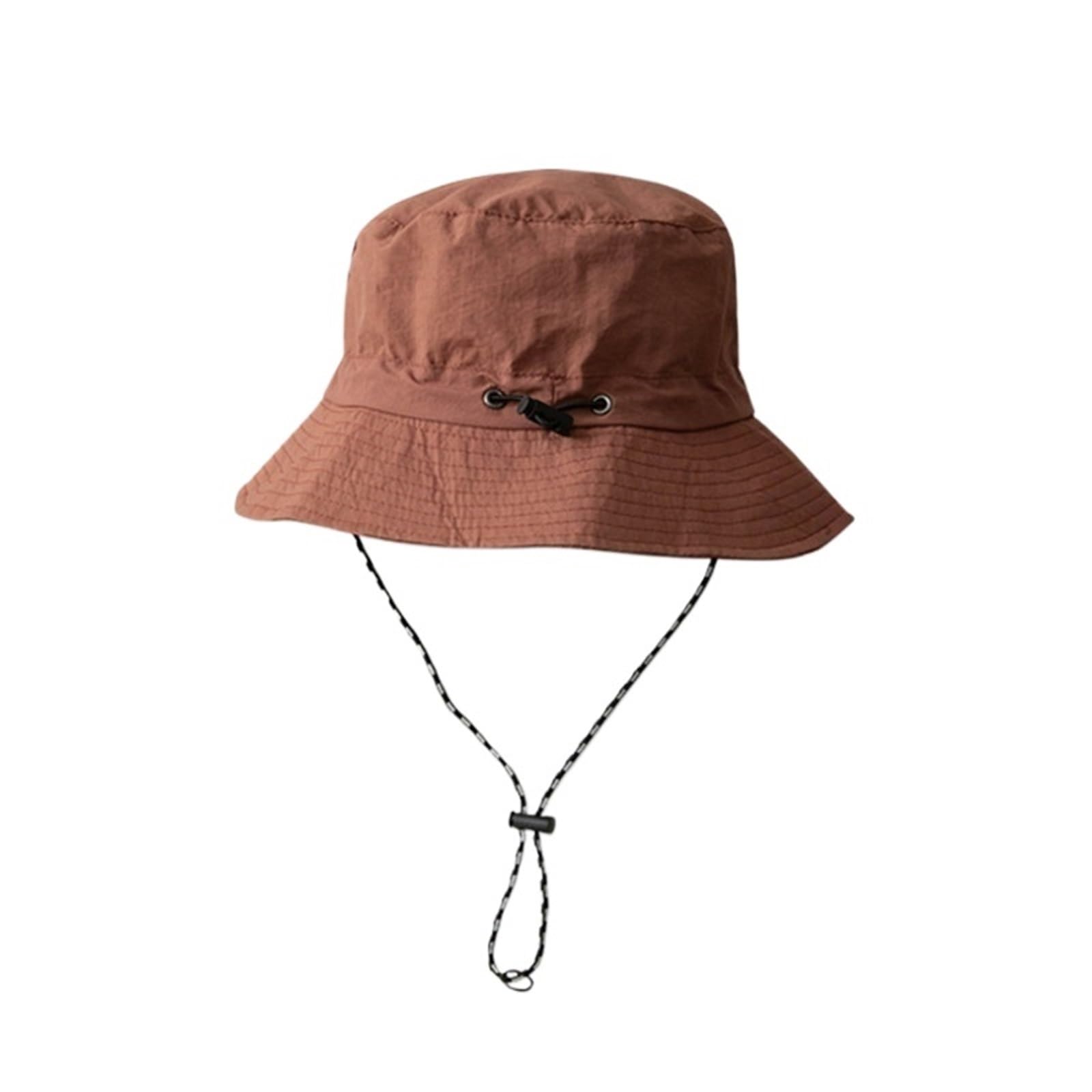 TRRYUIP Bucket Hat Quick Drying Fisherman Caps Women Men Summer Outdoor Beach Waterproof Camping Hiking Foldable Bucket Sunhats(Dark pink)