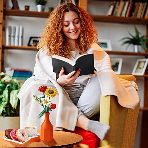 Aoreun Mazzo Fiori Mattoncini, 568 Pezzi Mazzi di