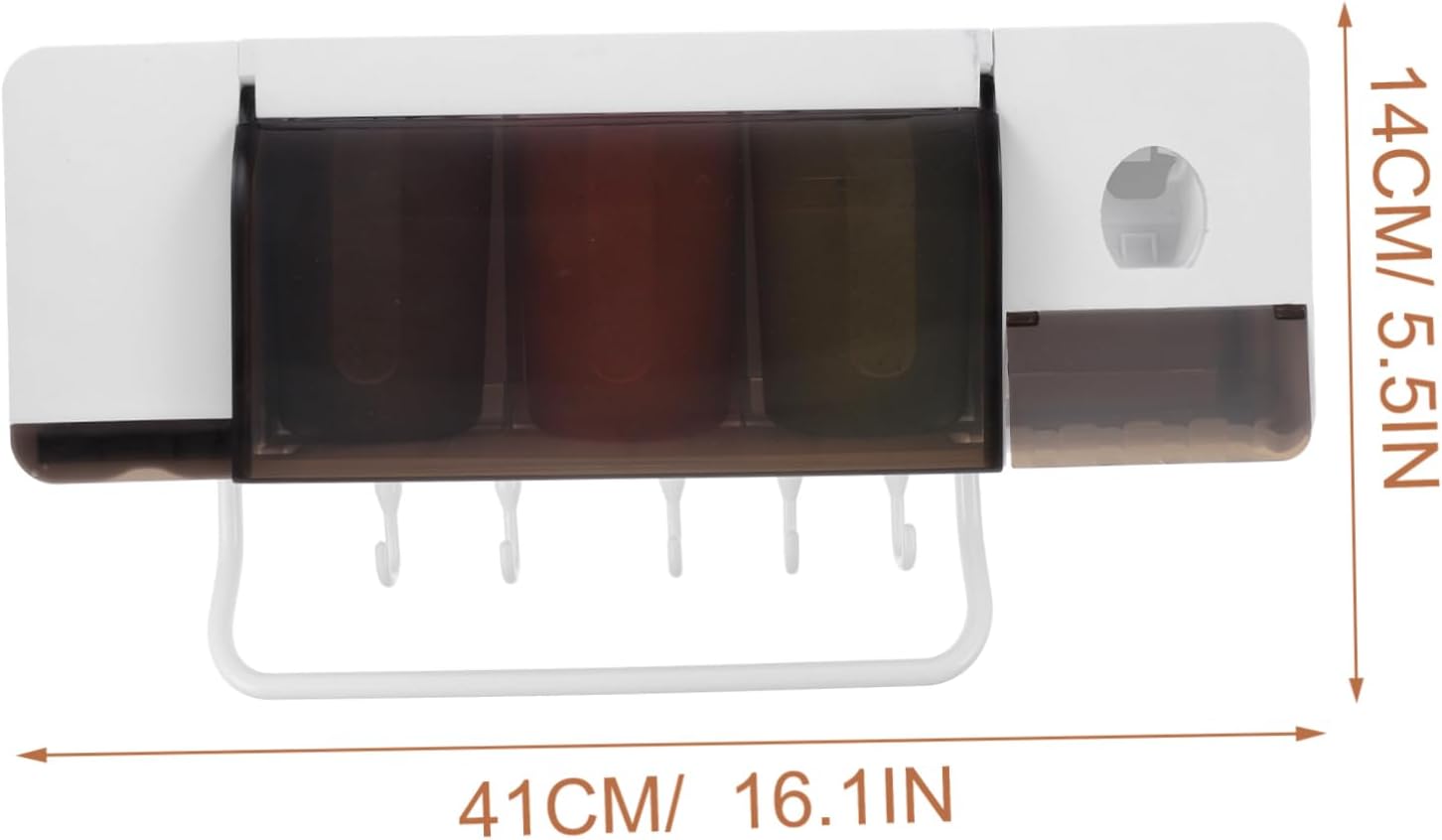 Multifunctional Wall-Mounted Toothbrush Holder Suction Design for Bathroom Space-Saving Easy Installation Draining Cup and Toothbrush Storage No Damage to Walls