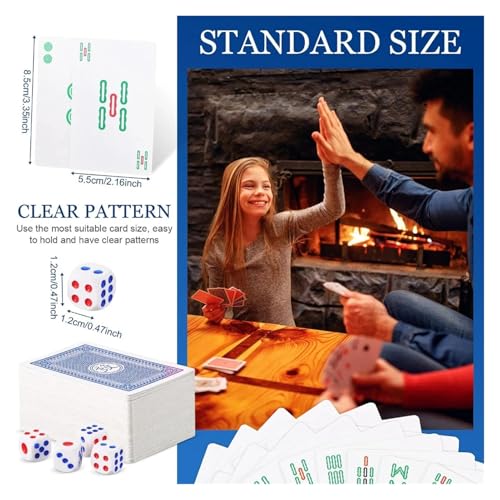 Mahjong Cards Playing Cards Chinese Mah Jongg American Majhong Games Poker miniatura 2