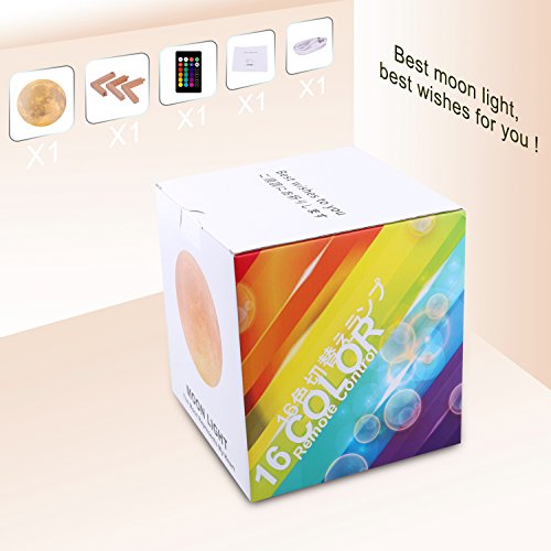 Logrotate LG18007001111 Moon Lamp, 16 Colors Led Night Light thumb #7