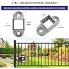 20 Pack 1'' x 1'' Aluminum Post Bracket, Wall Mount Rail End Bracket, Square Post Flange Base for Deck Railing Mailbox Fence