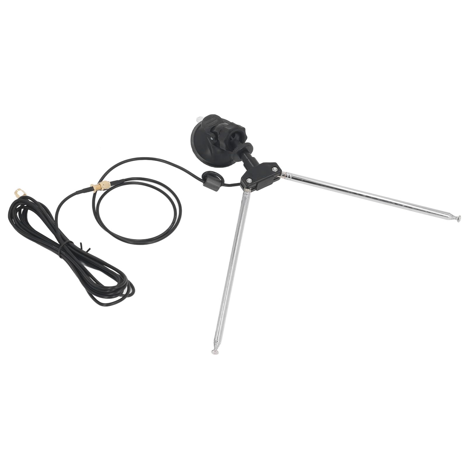 SDR-Empfängerantennen-Set, 60 cm RG174-Kabel, SMA-Stecker, Teleskop-Dipol für VHF UHF, Saugnapf-Montagesockel mit 1/4-Zoll-Außengewinde