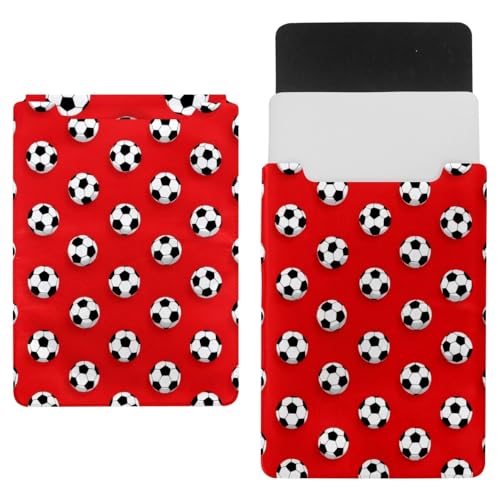 Housse pour ordinateur portable 35,1 x 25,9 cm rouge motif football