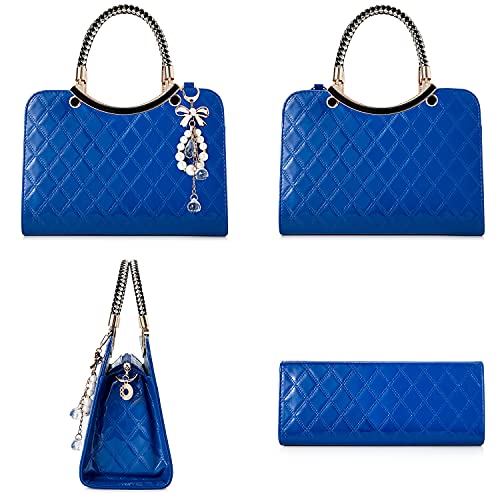 Image of TIBES Shiny Patent Leather Women Purses Satchel Handbags Ladies Fashion Top Handle Handbags Crossbody Shoulder Bags