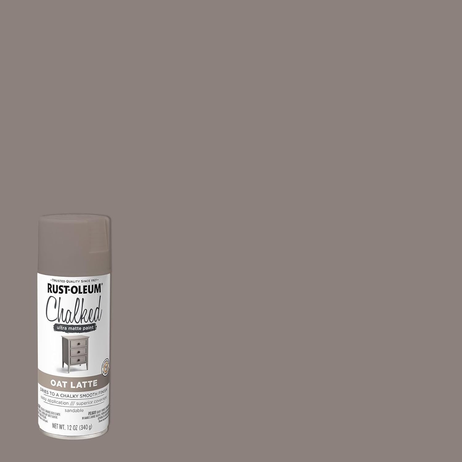 Rust-Oleum 392047 Chalked Ultra Matte Spray Paint, 12 oz, Oat Latte