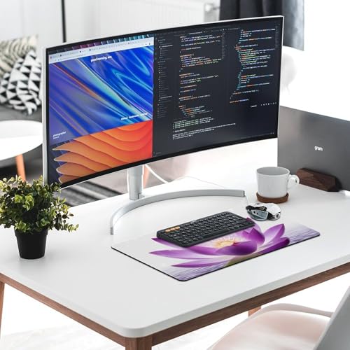 Mouse Pad grande blanco de goma antideslizante 60x30 cm miniatura 6