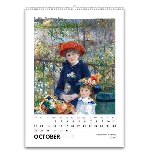 Image of Tallenge - 2026 Wall Calendar - Art by Impressionists - 12 x 17 Inches for Home & Office (Paper, Wall Calendar)