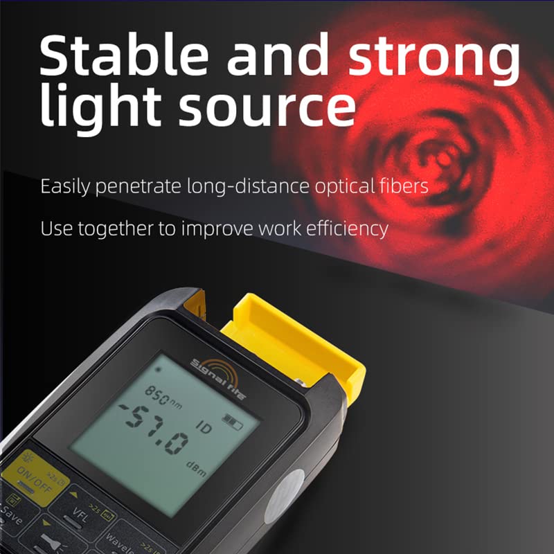 Signal fire Medidor de potencia óptica Luz roja todo en uno OPM nivel profesional recargable con bolígrafo de fibra 4 en 1 20 milivatios comprobador multifuncional de atenuación de redes ópticas