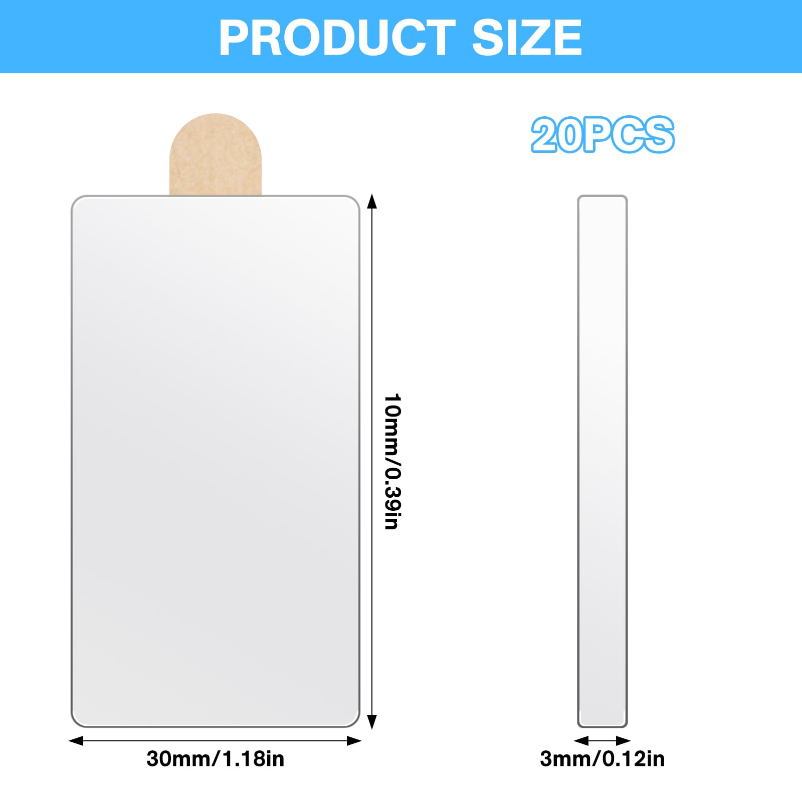 20 Piezas 30×10×3mm Imanes de Neodimio con Autoadhesivos Imanes Adhesivos Imanes Potentes Imanes Pequeños Adhesivos Imanes Neodimio para Artesanías, Bricolaje, Cocina y Oficinas