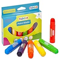 FAZAIAR Paint Sticks for Children Assorted Colors with Ergonomic Grip & Well-Defined Nib - Quick-Drying, Washable Paints for Kids – Perfect for Beginners & Professionals