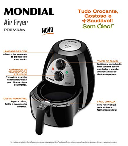 Fritadeira Elétrica Air Fryer Mondial Naf-03 1.500w 220w