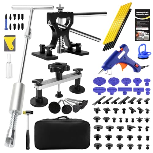 QwikFix 139PCS Dent Puller Kit, Paintless Dent Removal Kit, Car Dent Repair Kit with Metal Dent...