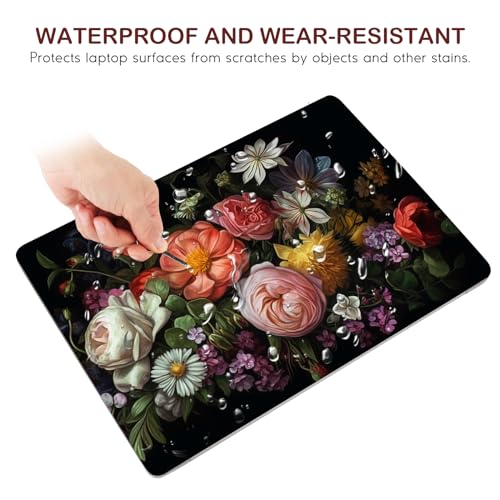 Image of DINKY Laptop Skin Sticker Decal, 12 inch 13 inch 13.3 inch 14 inch 15 inch 15.4 inch 15.6 inch Laptop Universal Reusable Vinyl Skin Stickers Cover Art Decal Notebook PC Personalized Protector-Flora