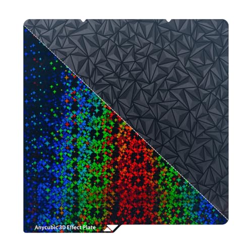 ANYCUBIC Kobra S1 Combo Druckplatte 3D Effekt Bauplatte Glatte Textur mit flexibler Bauplatte aus Federstahl Diamond+Octagonal Star Heizbett für Anycubic 3D-Drucker Kobra S1 Combo Kobra S1