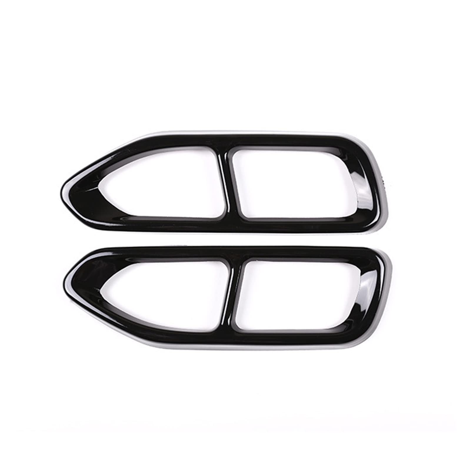 YINGO Kompatybilny z BMW 7. Zwykły model serii. G11 G12 2016 2017 2018 1 Para Silver Czarne stały nierdzewne Rury(Black)