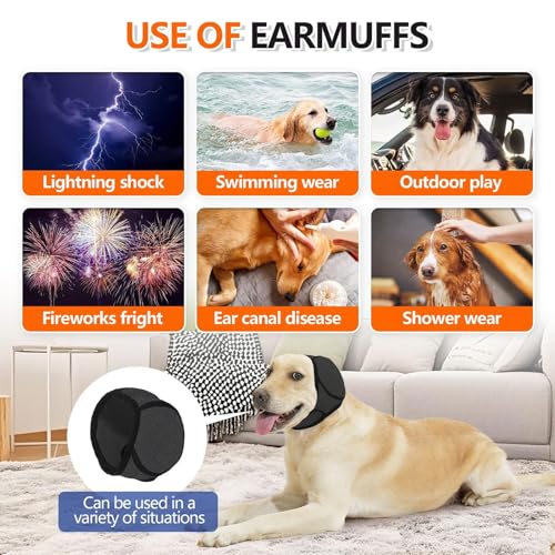 Schalldichte Ohrenschützer Für Kleine Große Hunde, Geräuschunterdrückung wasserdichte Ohrstöpsel Für Hunde, Gehörschutz Hund Silvester Feuerwehr, Elastische Hund Ohrenschutz Lärmschutz Umwicklung