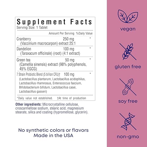 Image of her own UTI, Helps Restore pH Balance, Supports Vaginal Flora and Balance, Promotes Urinary Health, 7 Strain Probiotic Blend, Shelf Stable, Gluten and Soy Free, Vegan, 30 Capsules, 30 Servings