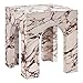 Modway Valen Arched Concrete Side Table with Faux Stone Finish in Red Marble