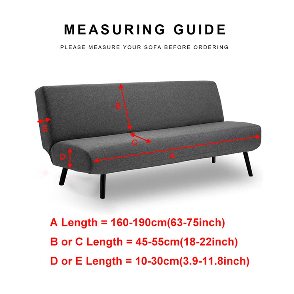 Funda de sofá gruesa antideslizante elástica para sofá cama Clac plegable, diseño sin brazos, ideal para proteger el pelo de mascotas y decoración del hogar