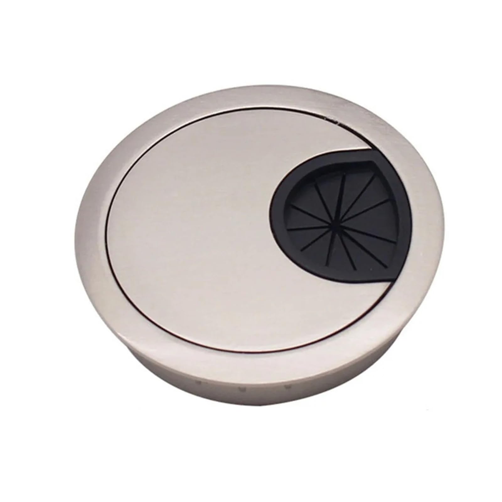 1/2Pcs Zinc Alloy Desk Grommet 50/60/80mm Cable Hole Cover for Computer Table Wire Organizer(Glossy 50MM)