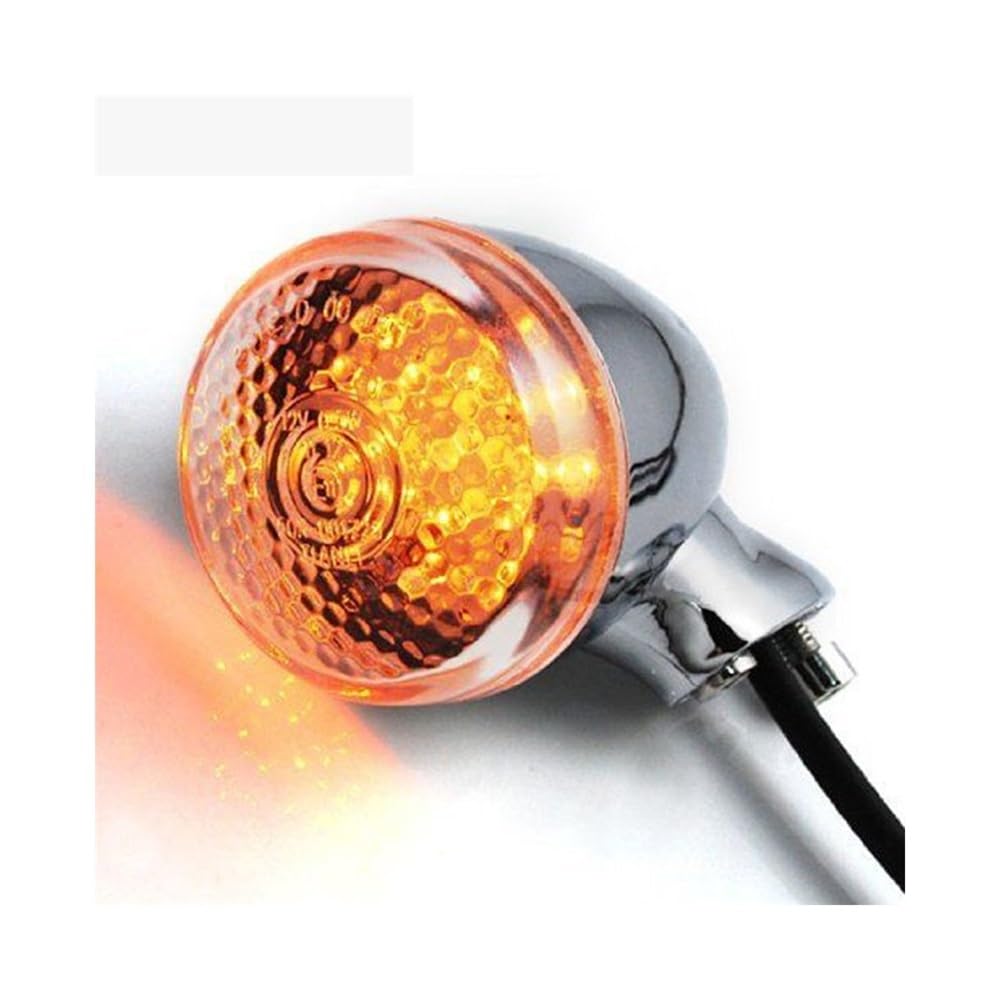 Motocletta Scooter Indicatore di Direzione Luce Indicatore luminoso di indicatore di direzione a LED per lampada ambra posteriore cromata per motocicletta per Ha&rley