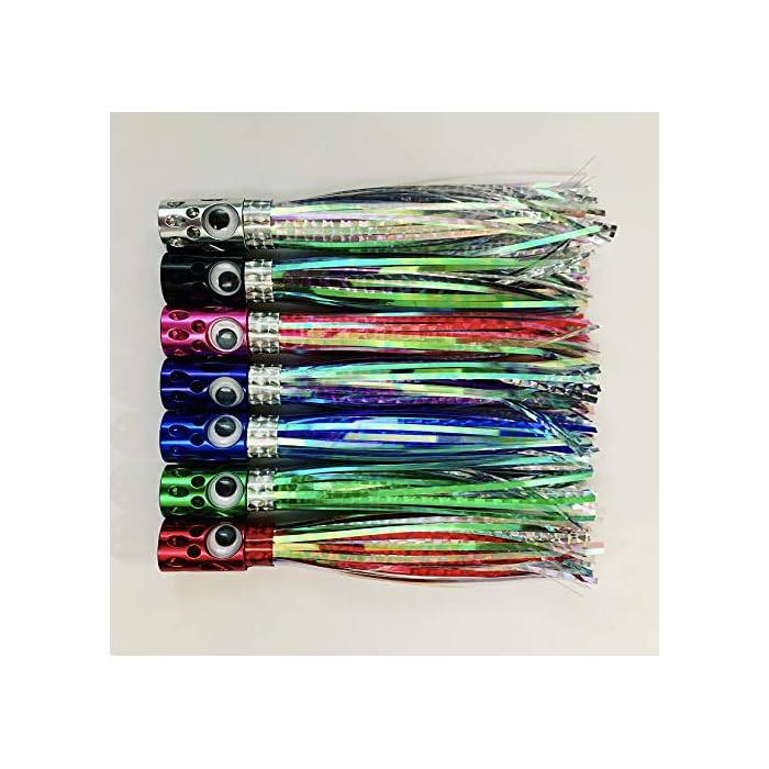 Buy Reel Tight Lures 3/4oz Set of 7 Jet Head Scales Chuggers with Super
