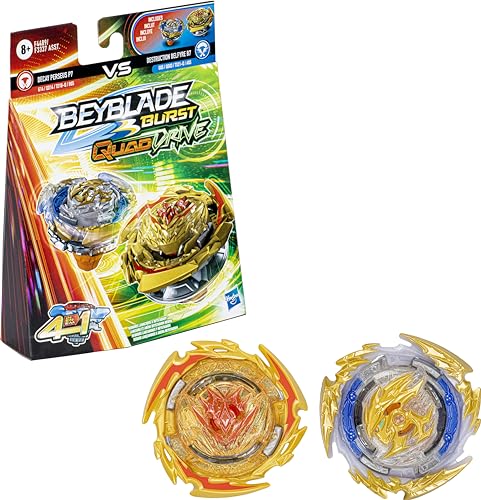 Beyblade Burst QuadDrive Destruction Belfyre B7 and Decay Perseus P7...