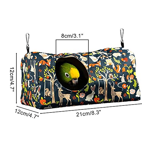 MiOYOOW Bird Nest Bed, Breathable Cockatiel Snuggle Hanging Hut Winter Parrot Hammock for Parakeet Budgies Lovebird Hamster Guinea Pig - Image 4