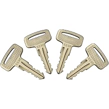 4PCS Ignition Switch Keys 6898 Compatible with Wacker Neuson Trench Roller Tennant Sweeper Generac Manitou Equipment