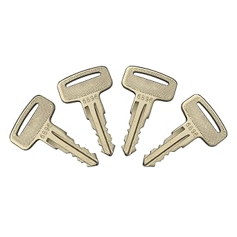 4PCS Ignition Switch Keys 6898 Compatible with Wacker Neuson Trench Roller Tennant Sweeper Generac Manitou Equipment