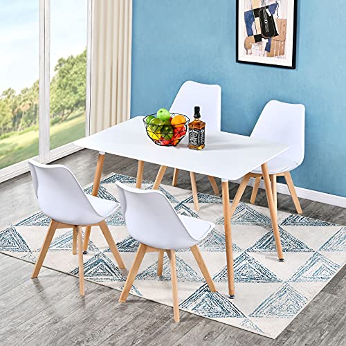 Small Modern White Dining Table GoTinySpace