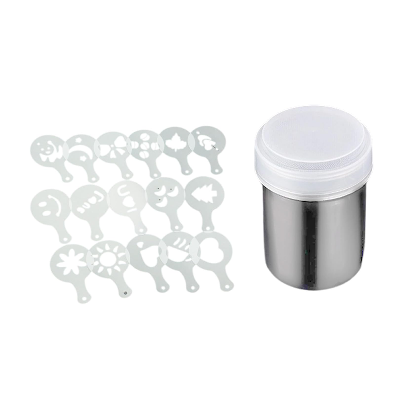 Fahoujs Fine Meshes Powder Dispenser Stainless Steels Coffee Sieve Shaker Flour Sifter for Coffee Baking and Cooking Flour Sifter Dispenser