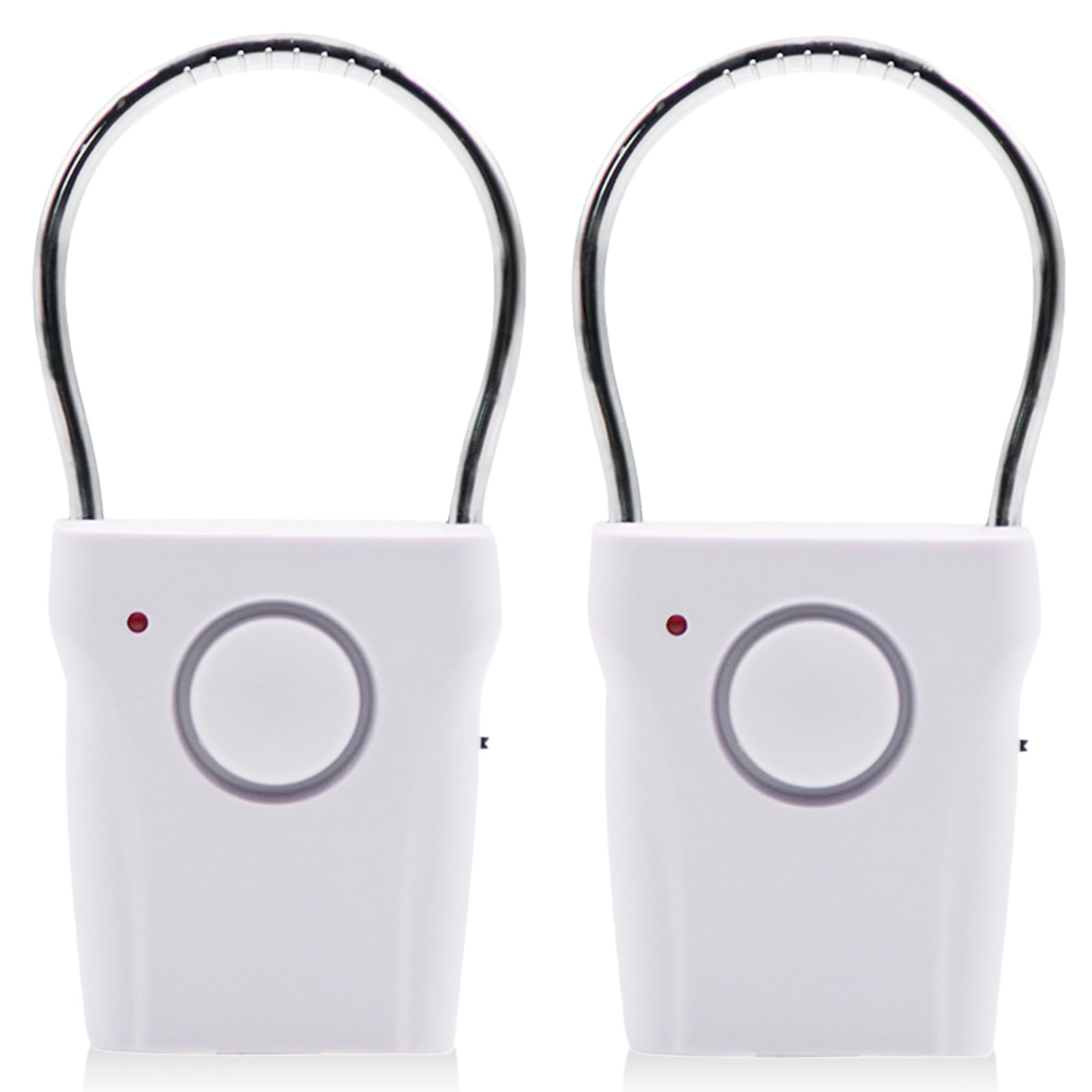 2 piezas de alarma de manija de puerta, alarma antirrobo inalámbrica de 120 dB, sensor táctil y de vibración para puerta y ventana, alerta de seguridad para casa, hotel de viaje, autocaravana, color