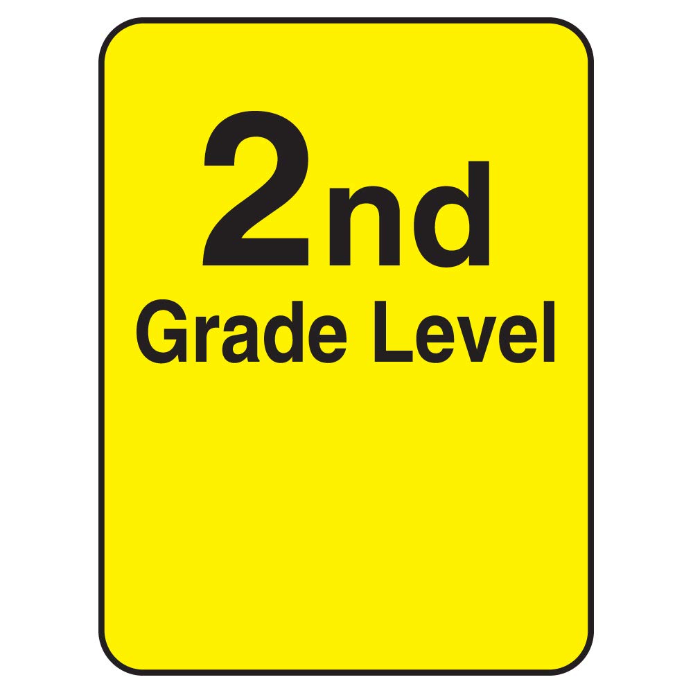 The Library Store Reading Level Classification Labels with Permanent Adhesive 2nd Grade Level 250 per Roll