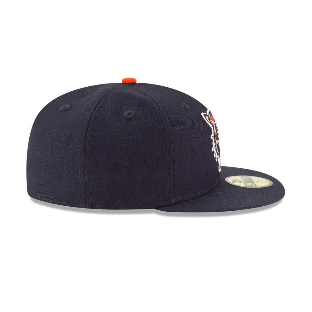 New Era MLB 59FIFTY Baseballkappe, Motiv: Detroit Tigers, marineblau, Team-Farbe, Cooperstown-Logo, authentische Kollektion