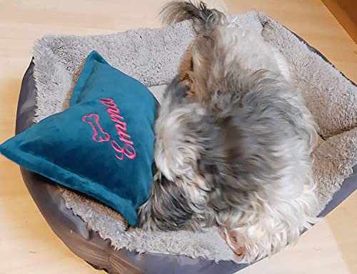 Personalisierte Hundekissen Handgefertigt bestickt 5 Farben Geschenk Hunde Kissen Baby Deco