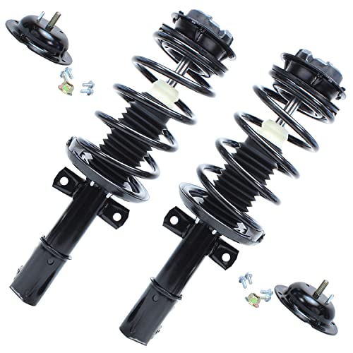 Image of Detroit Axle - Struts Shocks for 2003-2007 Saturn Ion [Excludes RedLine] Complete 2 Front with Coil Spring Rear Shock Absorbers 2004-06 Replacement Ready Assembly