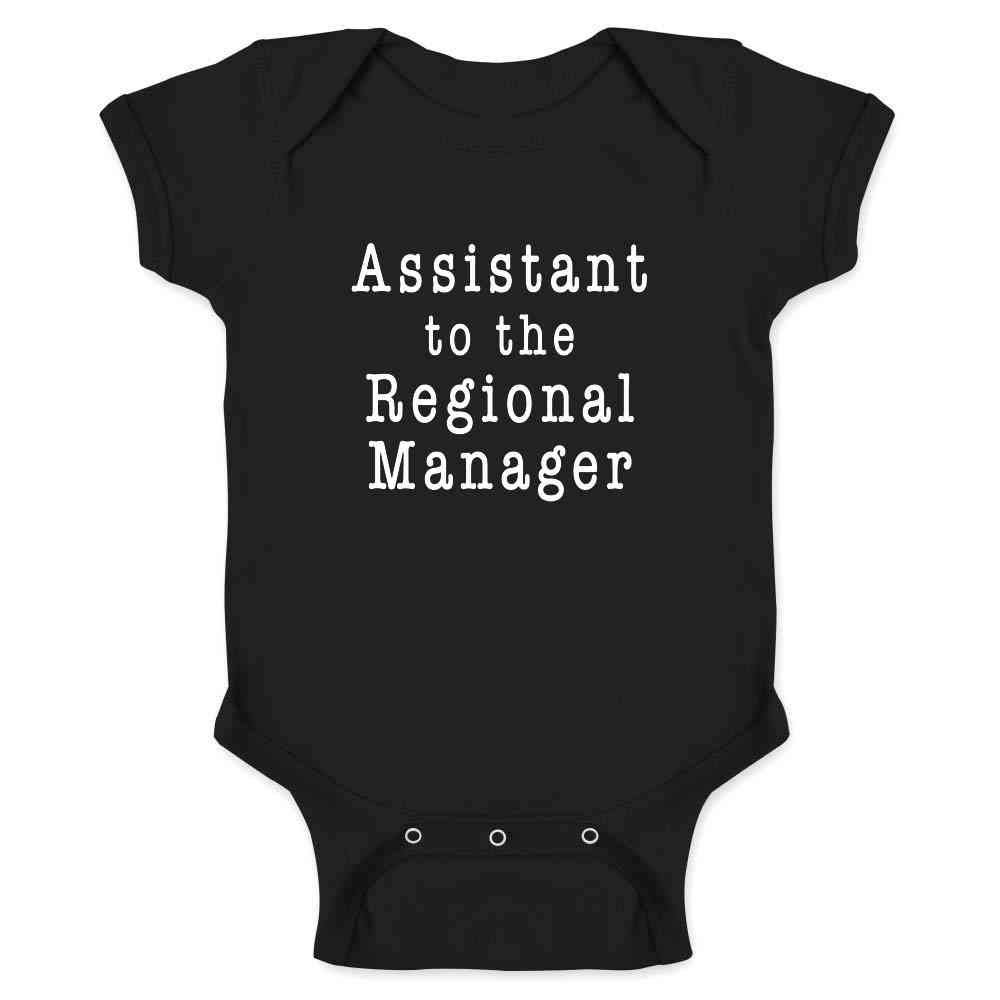 Pop Threads Office Assistant Regional Manager Infant Bodysuit Unisex Baby Girl Boy Clothes Black 6M