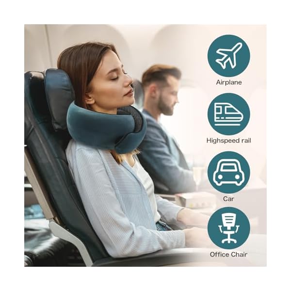 2024 New Memory Foam Travel Neck Pillow For Airplanesultimate Comfort And Support Ideal For Airplane And Car Travel Compact Convenient And Versatile Airplane Sleeping Pillow