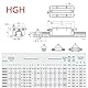 CNCMANS Linearführung HGR15-300mm Linearführungsschiene set, beinhaltet 2 Stück HGR15-300mm Linearschiene und 4 Stück HGH15CA Lagerblock Schiebeblock für automatisierte Maschinen