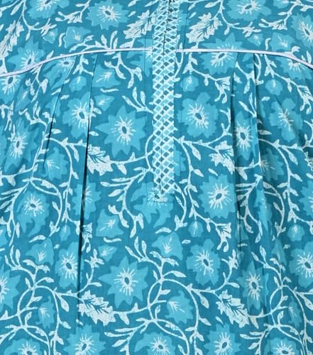 Image of Bejod's Collection Women Pure Cotton Nighty | Full Length Floral Printed Cotton Nighty Maxi | Soft & Breathable Nightwear (L-4XL)