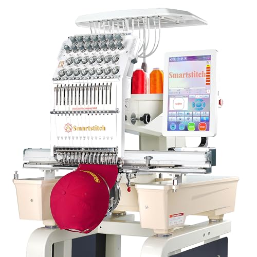 Smartstitch S-1501 Ultra Embroidery Machine with 15 Needles, 1200SPM Max Speed, 12