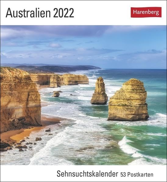 Australien Kalender 2022: Sehnsuchtskalender, 53 Postkarten